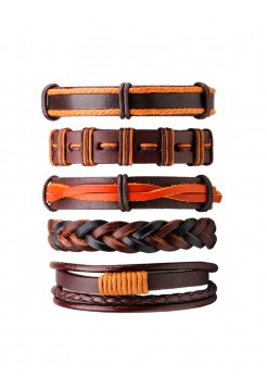 Сет из 5 браслетов "Carrot Brown"