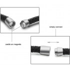 Браслет из жгута с тремя втулками на магнитном замке