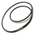 Гладкий шнурок-чокер 50 см из черного каучука на шею
