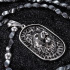 Подвеска-бусы из гематина длиной 70 см