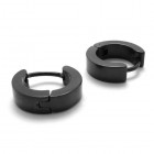 Классические черные серьги-кольца 13 мм