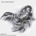 Кулон объемный "Big Scorpion" из стали со стальной цепочкой