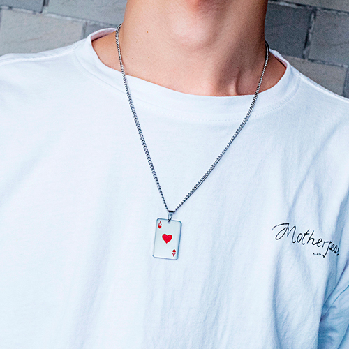 Кулон игральная карта туз пик и туз черви