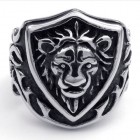 Кольцо-печатка в виде головы льва на щите