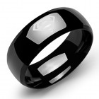 Стальное кольцо с PVD-покрытием черного цвета Супермен