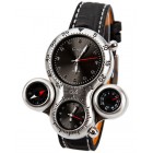 Кварцевые мужские наручные часы в черном стиле