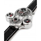 Кварцевые мужские наручные часы в черном стиле
